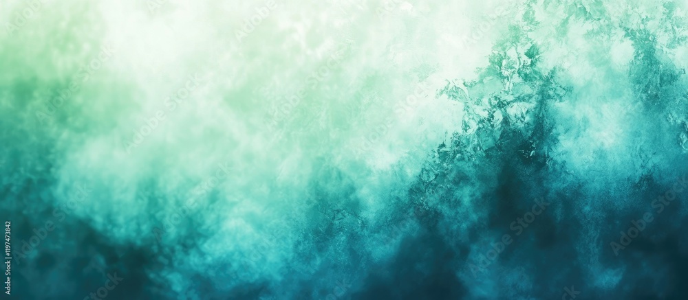 Poster abstract ocean wave texture with gradient colors in shades of blue and green suitable for background