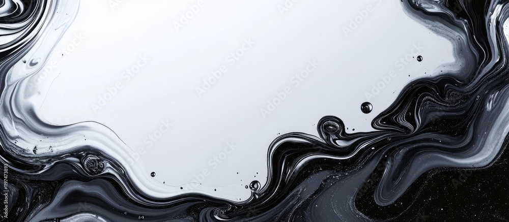Poster abstract black and silver fluid background with copy space for text or product display. high-resolut