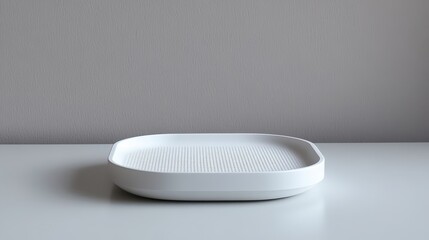 Minimalist White Tray on Clean Surface