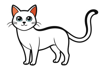 Cute Animal Kawaii Vector art in Illustration on White Background