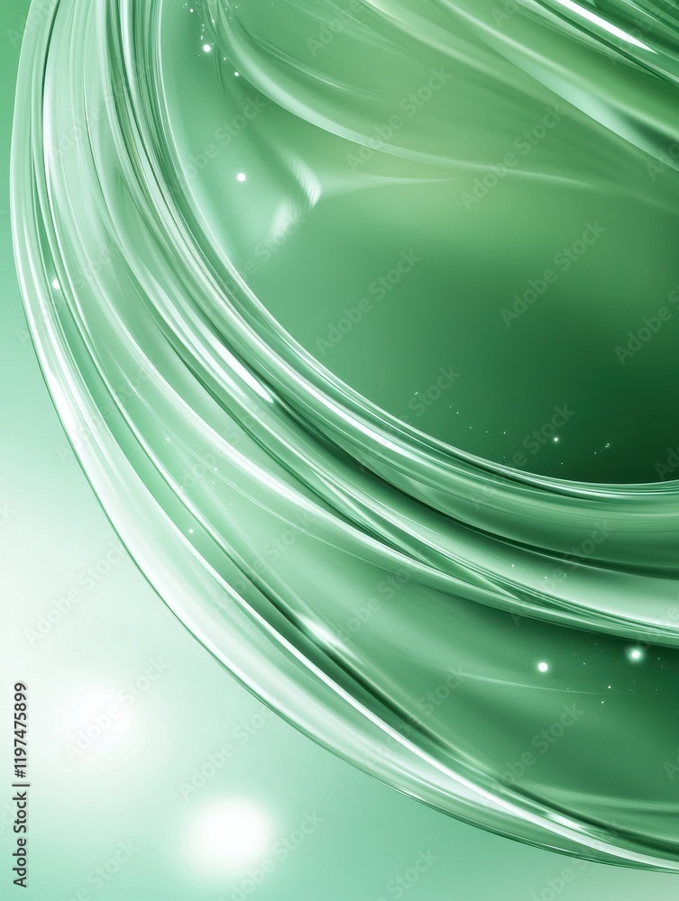 Poster abstract green shiny background with smooth circles