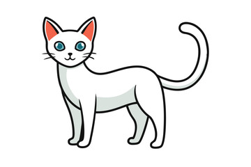 Cute Animal Kawaii Vector art in Illustration on White Background