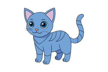 Cute Animal Kawaii Vector art in Illustration on White Background
