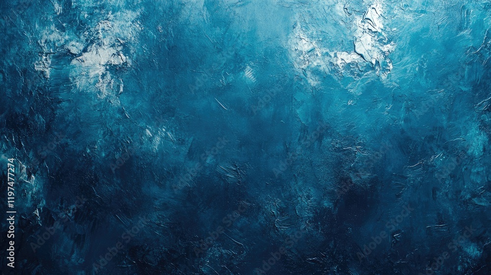 Poster abstract textured blue background with layered brush strokes and rich color depth suitable for digit