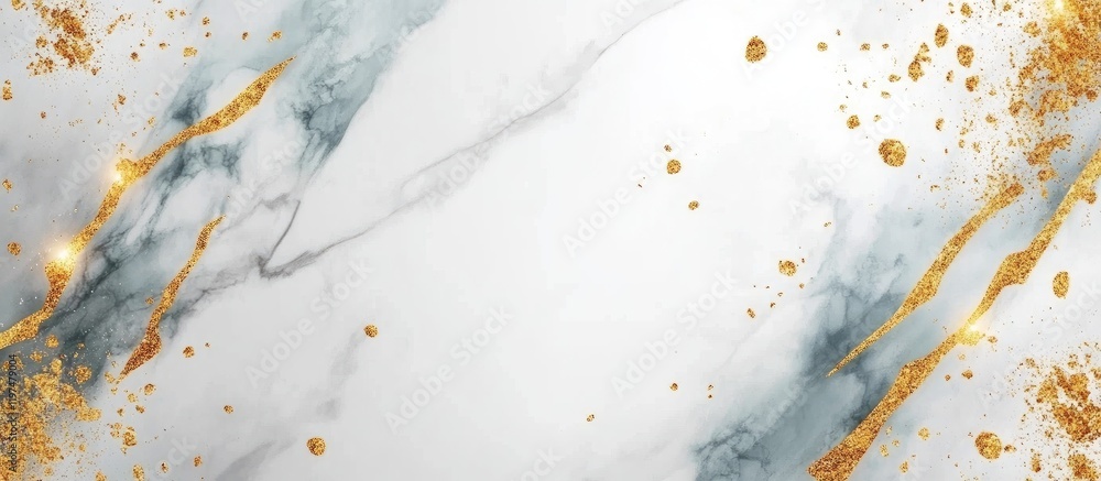 Poster marble texture background with golden accents and abstract patterns ideal for design purposes with c
