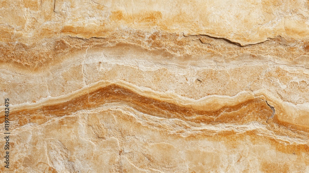 Poster textured natural stone surface with layered patterns in warm beige and brown tones ideal for backgro