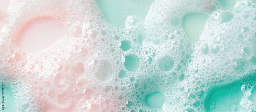 Poster bubbles in soft pastel colors on a textured background with copy space for text placement