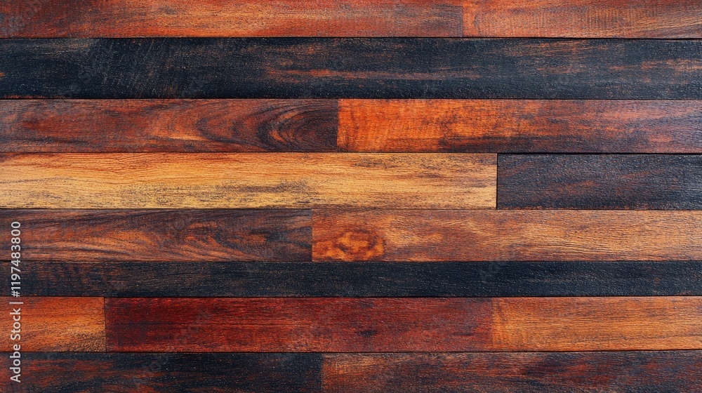 Aufkleber wooden plank texture with a mixture of dark and warm tones creating a rustic background with copy sp