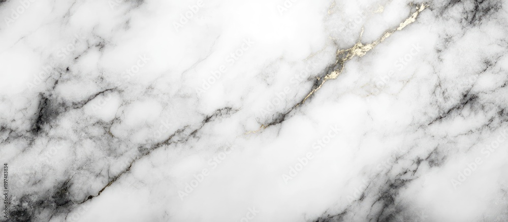 Poster white marble texture background with gray veining and subtle golden accents ideal for design project