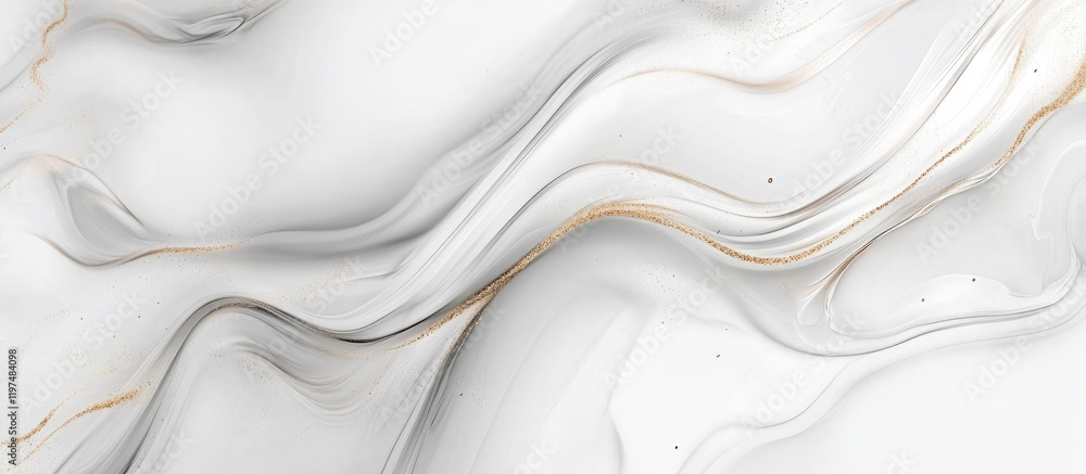 Poster abstract white marble texture with flowing patterns and gold accents suitable for backgrounds and de
