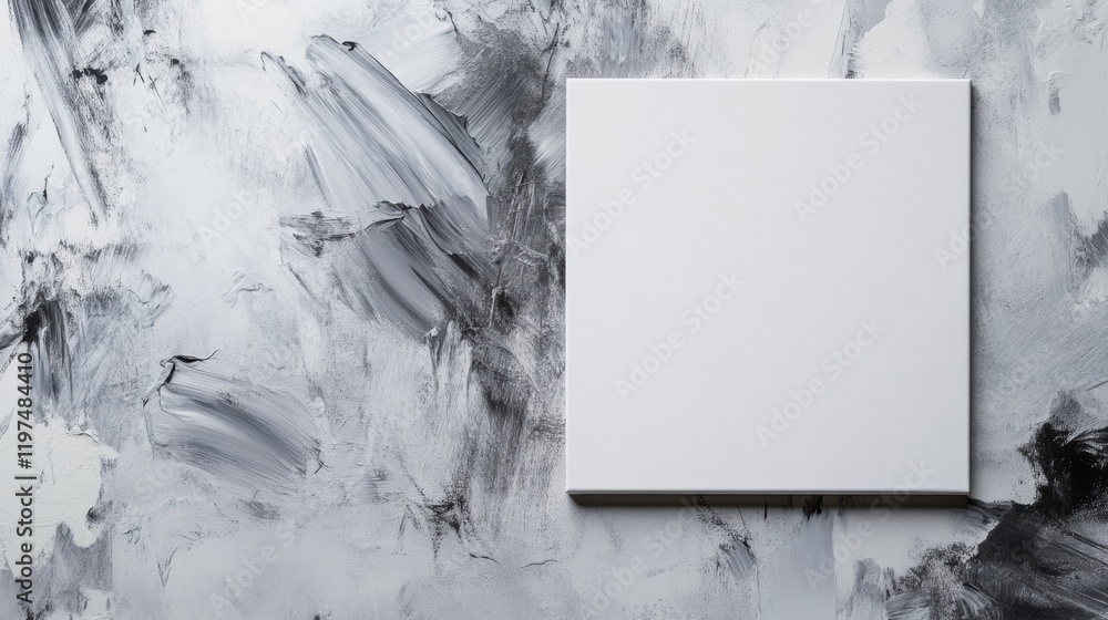 Poster artistic space with empty canvas ready for creativity on textured background. generative ai