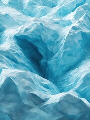 Obraz premium Creative turquoise polygonal mountains background. Technology concept. 3D Rendering