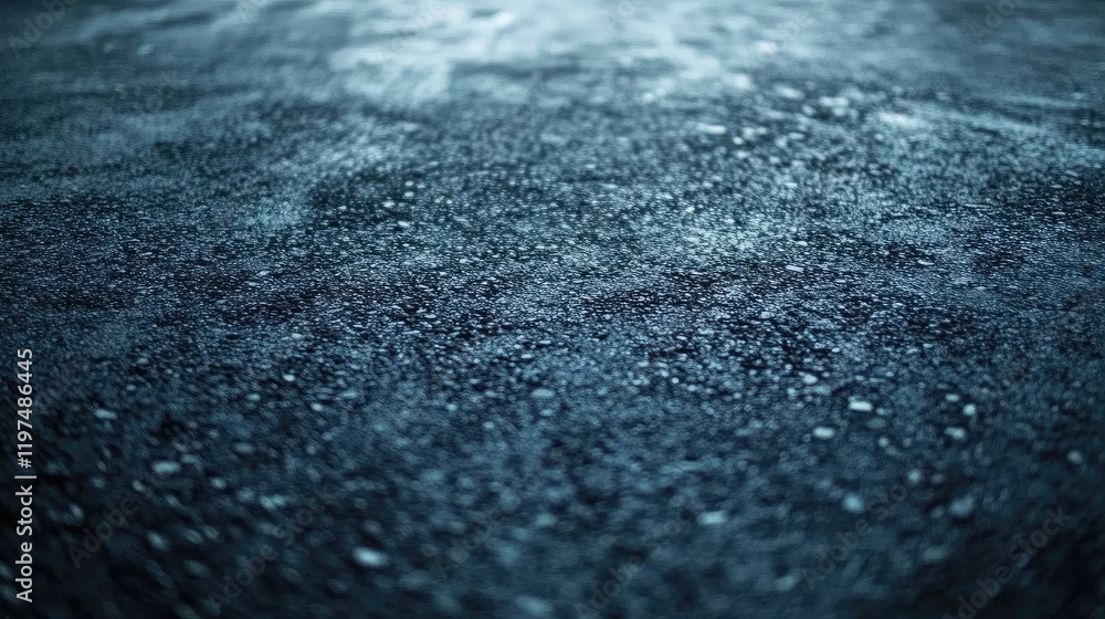 Poster textured surface of dark gravel with subtle details in a dimly lit environment featuring ample copy 