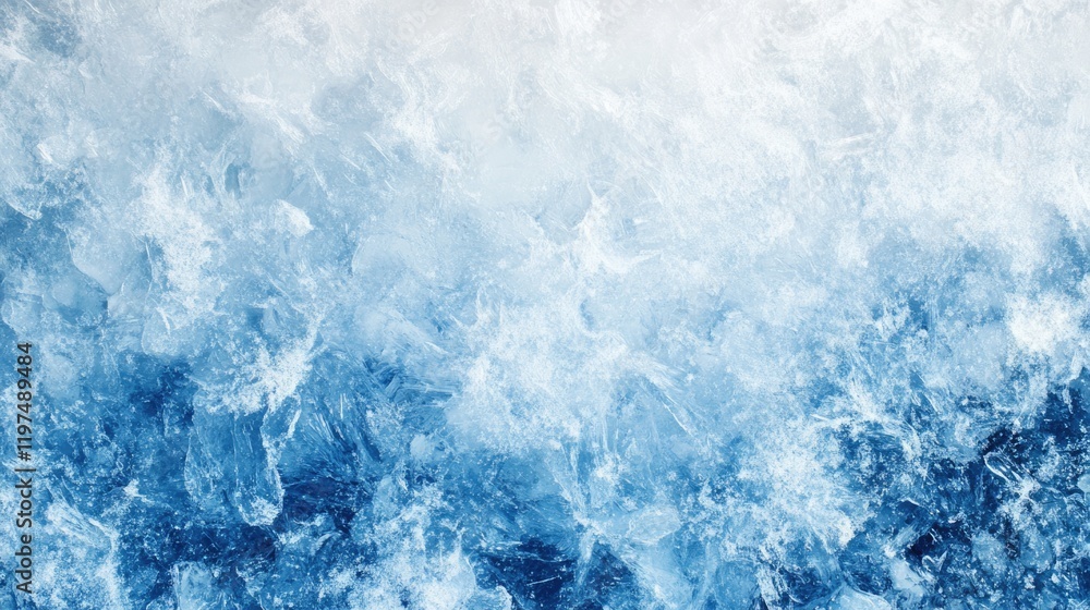 Poster abstract blue ocean water background with waves and foam texture featuring ample copy space for text