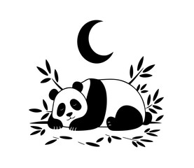 panda with bamboo