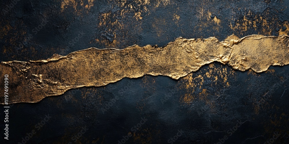 Poster textured dark surface with golden metallic stripe design featuring rich contrasts and copy space for