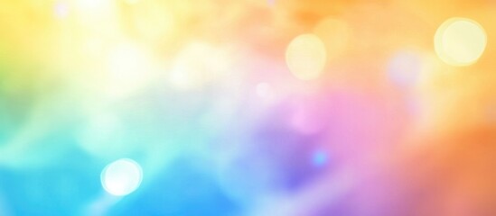 Abstract colorful background with soft bokeh effect in rainbow hues and copy space for text placement