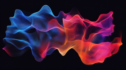 Amplitude color motion waves. Abstract electronic music sound voice wave set