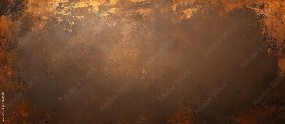 Aufkleber abstract textured background in warm brown and orange tones with space for text copy space