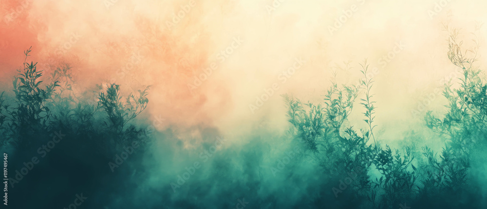 Poster soft gradient background with calming colors and gentle curves for relaxation and inspiration