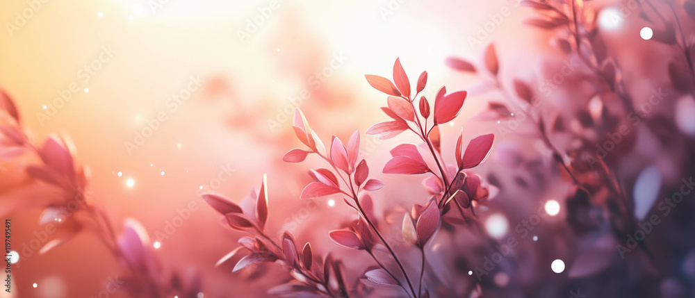 Aufkleber subtle gradient background with soft and calming effects showcasing vibrant foliage