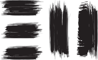 black brush strock set 