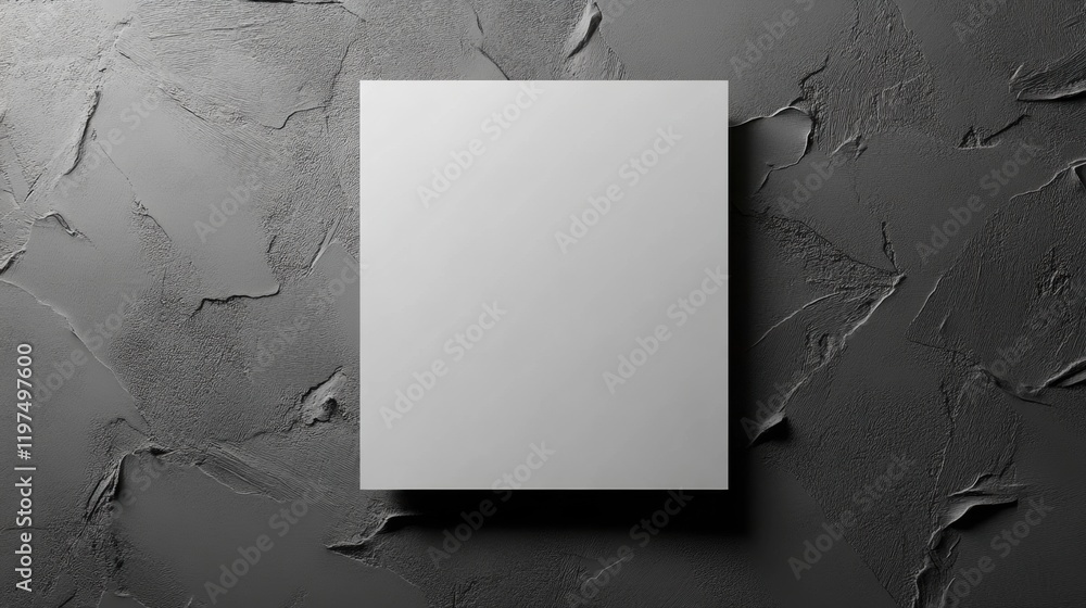Leinwandbilder blank canvas on textured wall with space for creative ideas and text placement for design mock up pr
