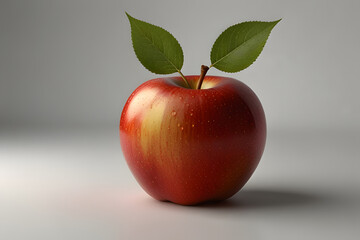 red apple isolated on white