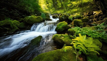 Obraz premium waterfall in the forest