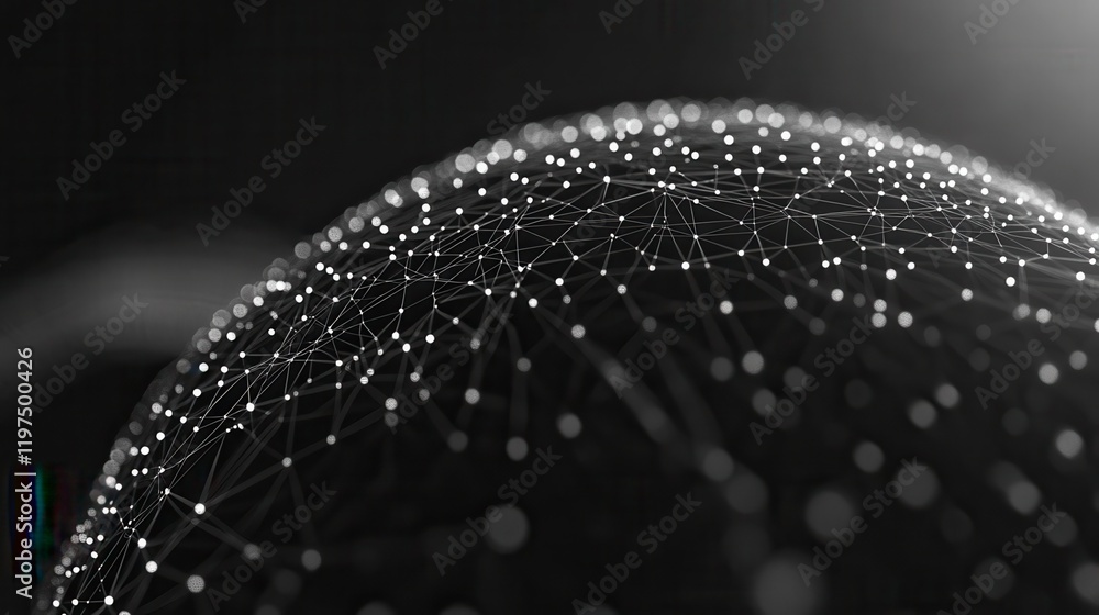 Poster abstract global technology background. global network connection. point and curve constructed the sp