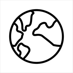 Planet Earth icon Earth day flat symbol.