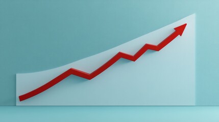 Upward Trending Growth Arrow, Success, Progress, and Development