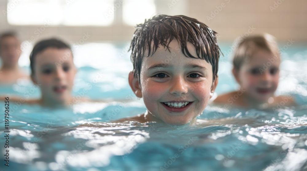 Poster swimming lessons are offered for both beginners and advanced swimmers.