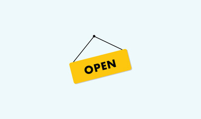 Open sign hanging Store design vector