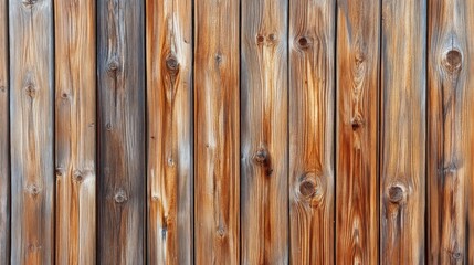 Naklejka premium Natural Wooden Plank Wall with Rich Textures and Warm Tones