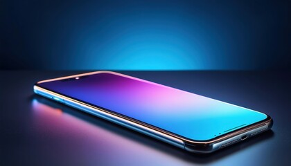 Vibrant smartphone display with a sleek design showcasing vivid colors and a minimal bezel