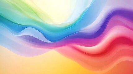 Abstract Colorful Waves Flowing Seamlessly