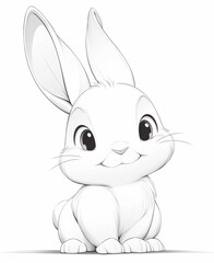 Obraz premium Coloring for children Easter bunny.