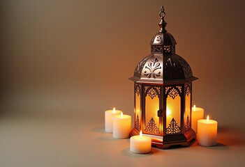 Photo Of Intricately Designed Lantern with Warm Glow