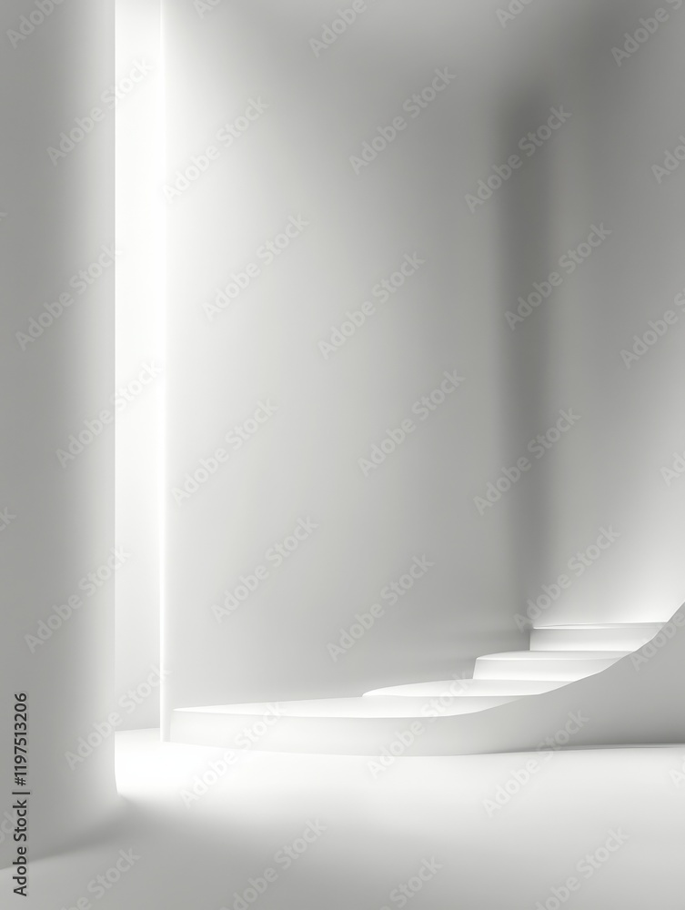 Poster abstract grey gradient room wallpaper with copy space. art and design concept. 3d rendering