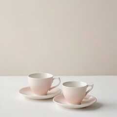 Minimalist Still Life with Steaming Teacup

