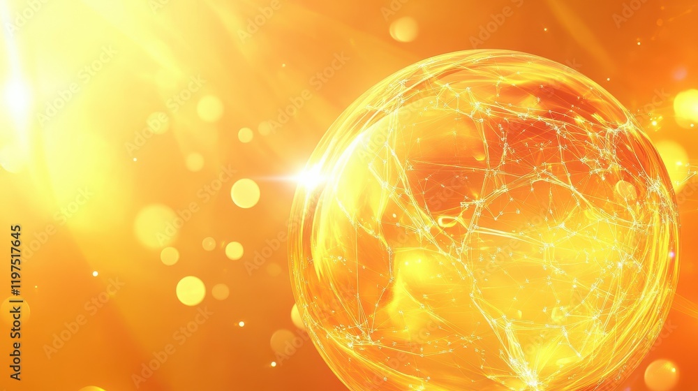 Poster technology image of globe. abstract polygonal shapes. background with connecting dots and lines. gra