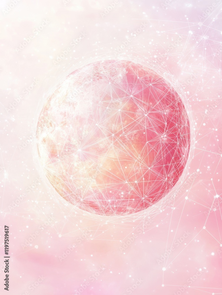 Poster technology image of globe. abstract polygonal shapes. background with connecting dots and lines. gra