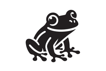 Frog silhouette icon silhouette illustration with white background 1