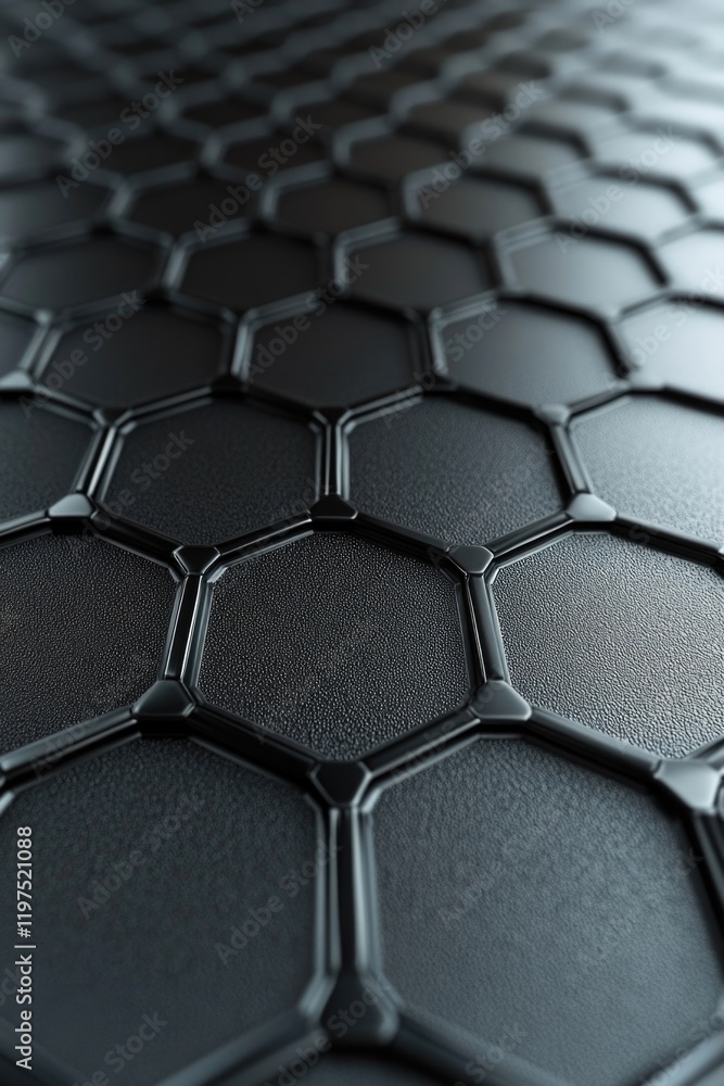Poster close-up of a honeycomb pattern on a surface, possibly from a 3d printed material.