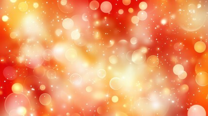 Bright Colorful Bokeh Background with Orange and Red Hues