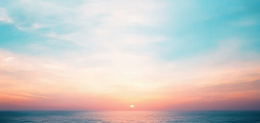 Obraz premium A beautiful sunset over the ocean, showcasing vibrant colors that blend seamlessly into the sky, creating a serene atmosphere. , Modern sheet structure design, New Banner Web 2025