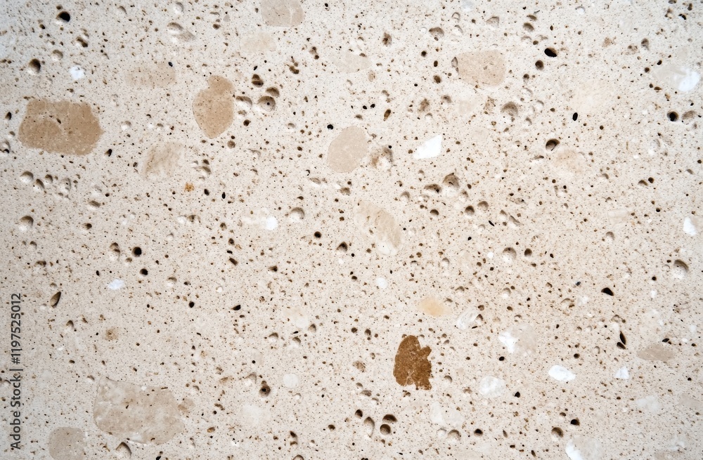 Poster light beige natural stone surface with varied texture and unique patterns for design and architectur