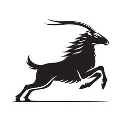 Stylish Saiga silhouette for diverse creative applications - Saiga illustration - minimallest Saiga vector
