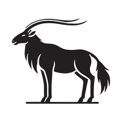 Creative Saiga silhouette for modern design applications - Saiga illustration - minimallest Saiga vector
